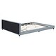 preview thumbnail 13 of 13, Queen Size & Twin XL Size Upholstered Platform Bed, PU Leather Mother & Child Bed, Convertible for Two Separate Beds, Gray