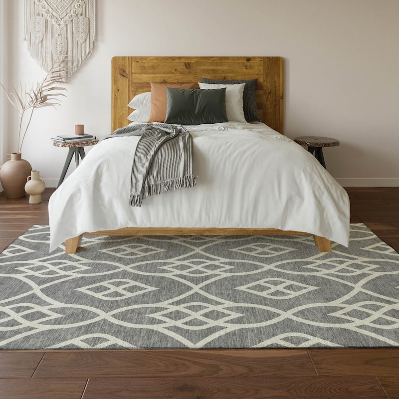 Premium Washable Super Soft Transitional Scroll Mayfield Rug