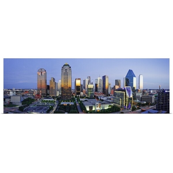 "Dallas Skyline, Texas" Poster Print