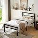 preview thumbnail 12 of 13, Durable Twin Bed Frame with Heavy Duty Metal Construction Noise Free And Functional