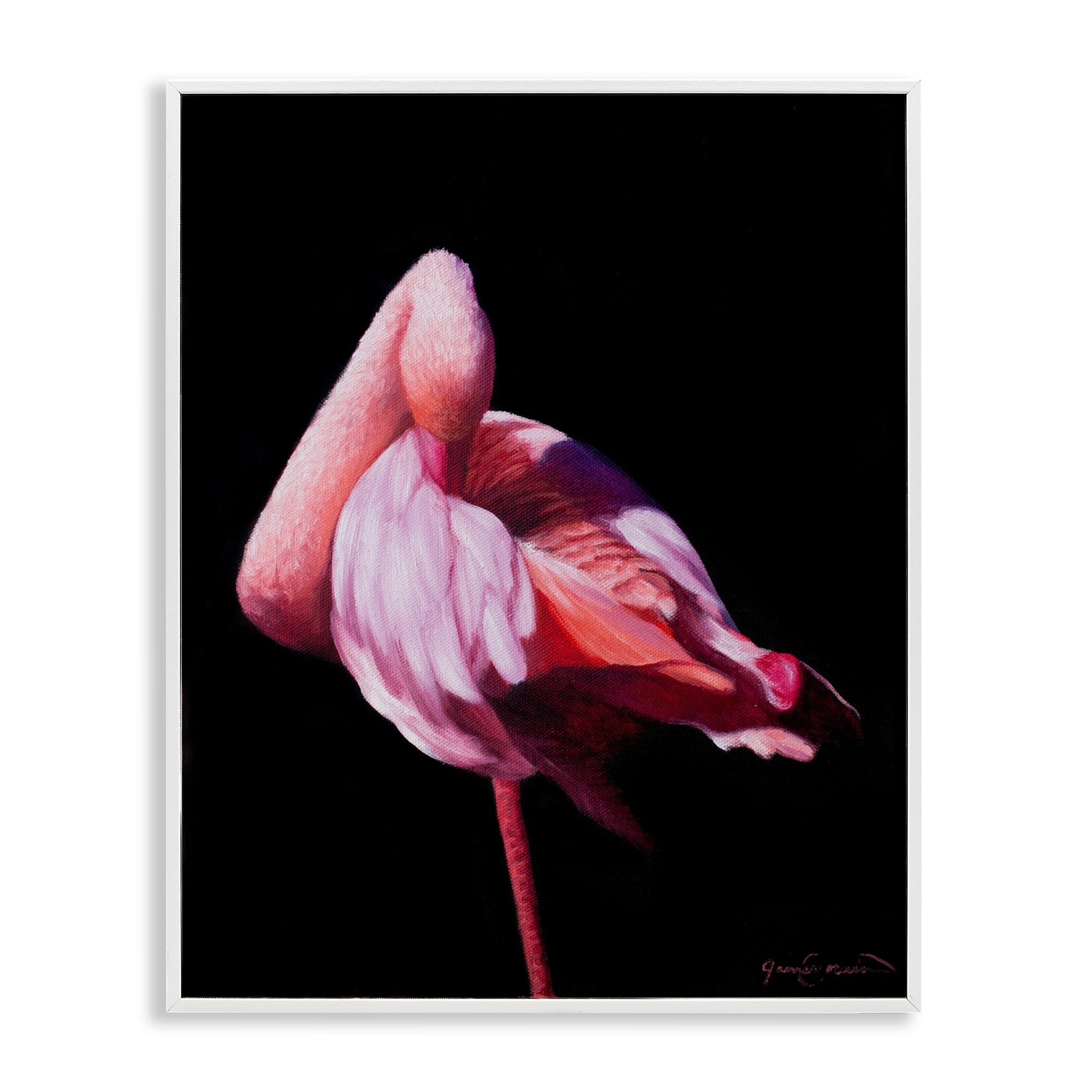 Stupell Avian Contrast Flamingo Framed Giclee Art Design By James Corwin