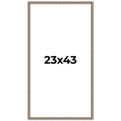 23x43 Frame Silver Versailles Ornate Solid Wood Picture Frame | 1 Inch