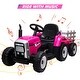 preview thumbnail 17 of 38, Kids Battery Powered Electric Tractor with Parent Remote Control & Trailer