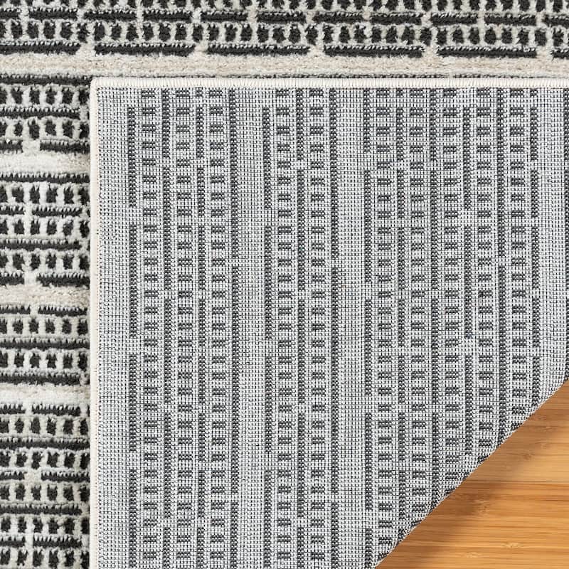 Gertmenian Missha Polyester Modern Tonal Ombre Solid High-Low Indoor Area Rug