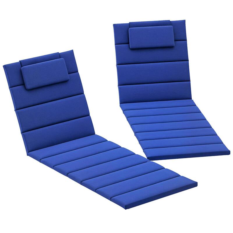 80" x 26" Foldable Lounge Chair Cushions Set of 2, Outdoor UPF50