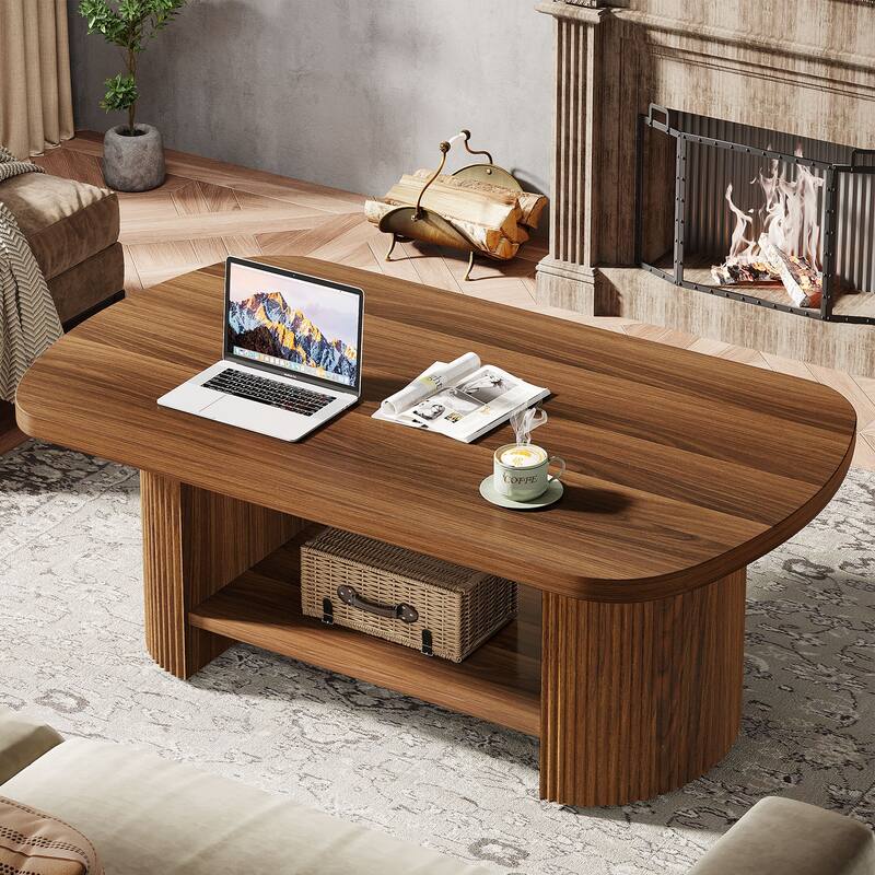 Mid-Century 2-Tier Coffee Table