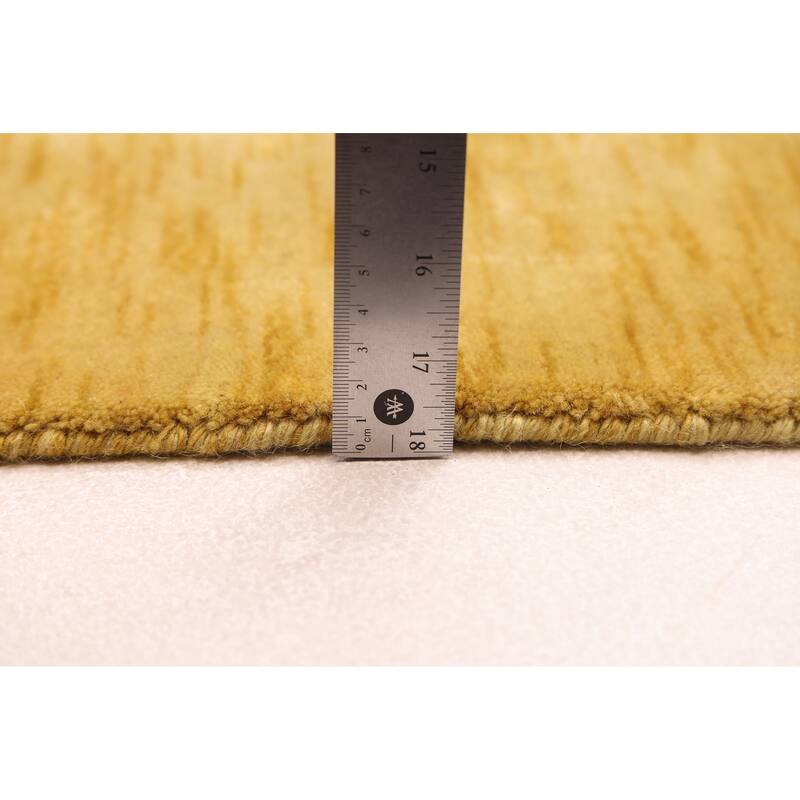 ECARPETGALLERY Hand Loomed Kashkuli Gabbeh Light Gold Wool Rug - 5'4 x 7'5