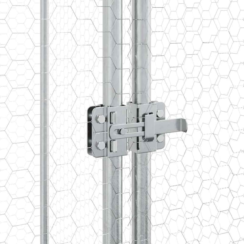 vidaXL Chicken Cage Silver 39.4"/78.7"/157.5"x39.4"x74.8" Galvanized Steel