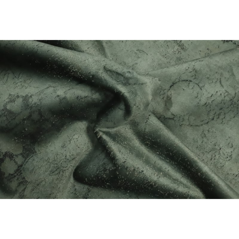 Machine Made Oriental Polyester Carpet Traditional Floral Green Tabriz Area Rug - 7' 5'' X 5' 2''