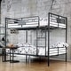 preview thumbnail 1 of 6, Wini Industrial Black Full over Full Metal Bunk Bed by Furniture of America Antique Black