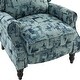 preview thumbnail 83 of 100, Olympus Upholstered Classic Manual Wingback Recliner with Spindle Legs by HULALA HOME