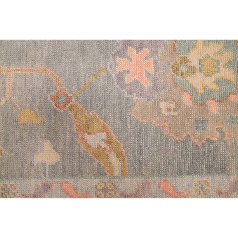 ECARPETGALLERY Hand-knotted Modern Oushak Sage Wool Rug - 7'11 x 10'0