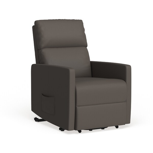 Shop Prolounger Tuff Stuff Taupe Synthetic Leather Power Lift Chair Wall Hugger Recliner Overstock 20133271