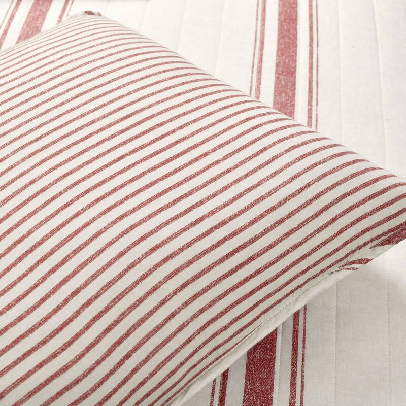 Lush Decor Farmhouse Stripe 3 Piece Quilt Set