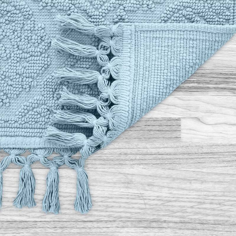 Jean Pierre Ricardo Cotton Fringe Bath Rug