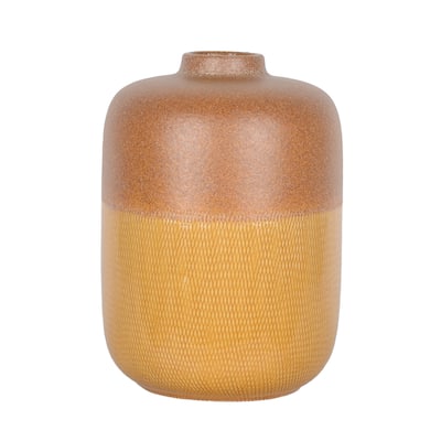 Ceramic Vase Trendy Tribeca Style with Floral Embossed Design
