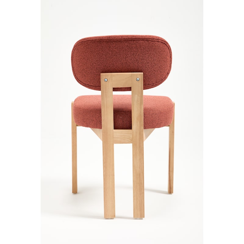 Wooden Dining Chairs Set of 2, Modern Fabric Upholstered Dining Room Chair Kitchen Chairs, Farmhouse Dinner Chair for Kitchen