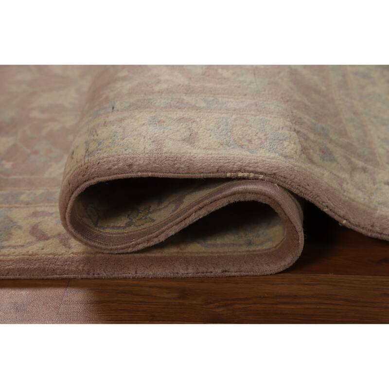 Hand Knotted Oriental 100% Wool Carpet Traditional All-Over Pink Art Deco Area Rug - 5' 0'' X 3' 0''