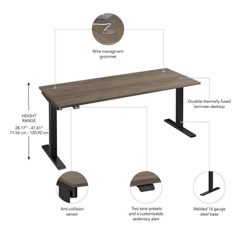 Bush Business Furniture Move 40 Series 72x30 Adjustable Standing Desk