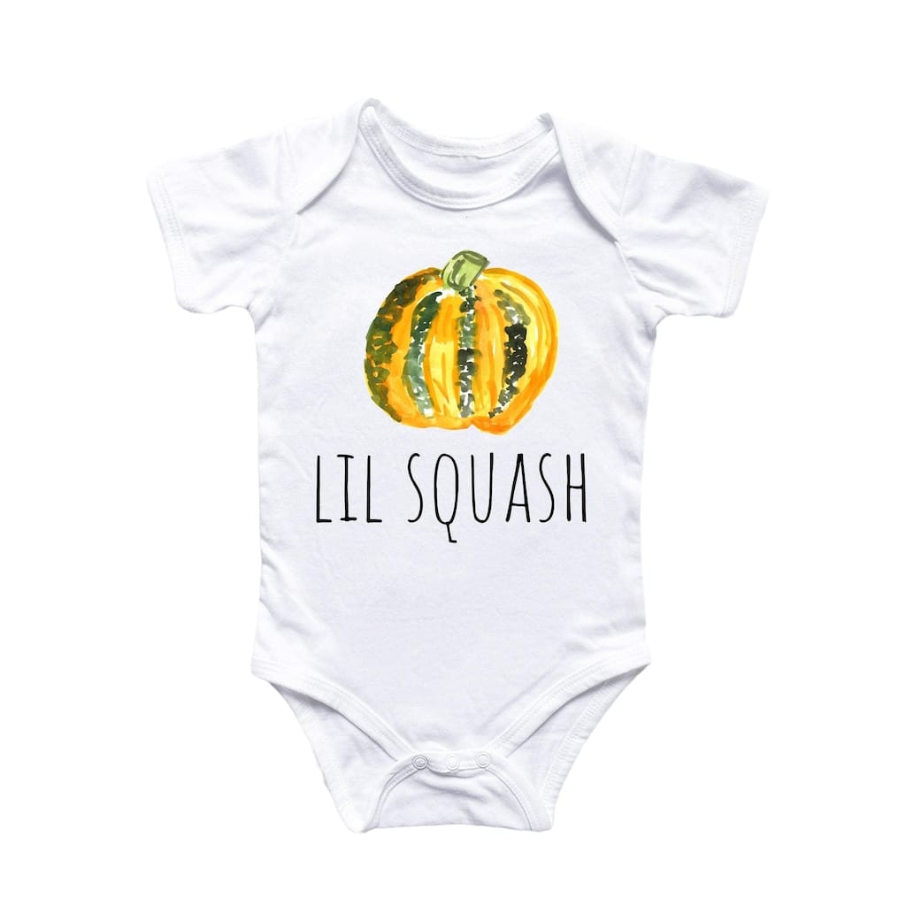 Squash Fat Pumpkin - Baby Boy Girl Clothes Infant Bodysuit Funny Cute Newborn