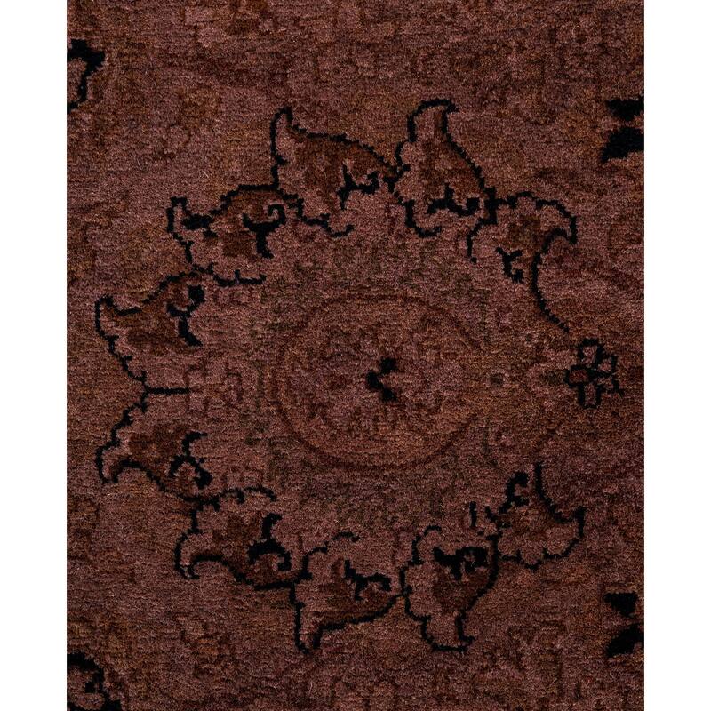 Overdyed One-of-a-Kind Hand-Knotted Area Rug - Brown - 6' 1" x 6' 1"