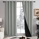preview thumbnail 30 of 91, Deconovo 100 Percent Blackout with Liner Grommet Curtain (2 Panel) W100 x L108 - Light Grey