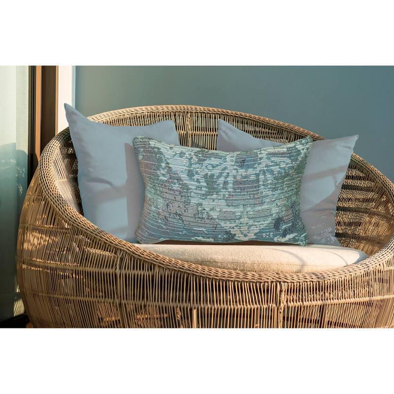 Liora Manne Marina Kermin Indoor/Outdoor Pillow Blue