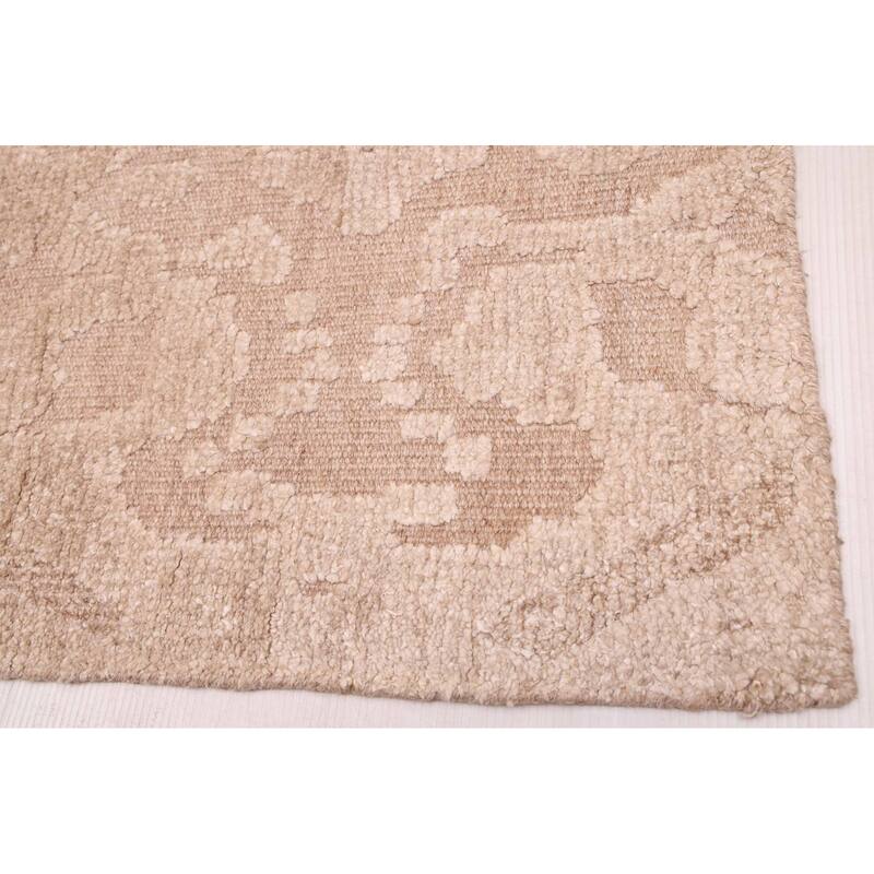 ECARPETGALLERY Hand-knotted Looma Tan Silk, Wool Rug - 8'1 x 10'0