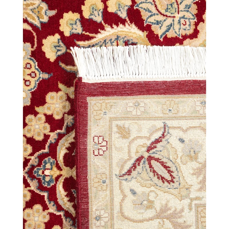 Overton Handknotted Wool Traditional Oriental Red Area Rug - 4' x 6'