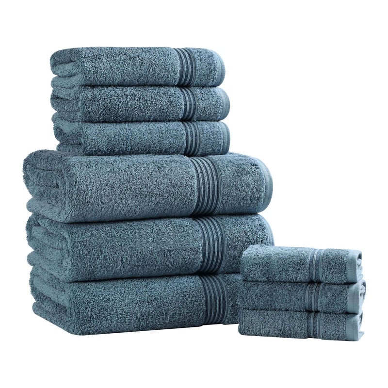 Superior Heritage Egyptian Cotton Absorbent 9-Piece Towel Set