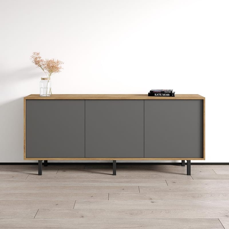 Apollo 3D Sideboard - Oak/Gray