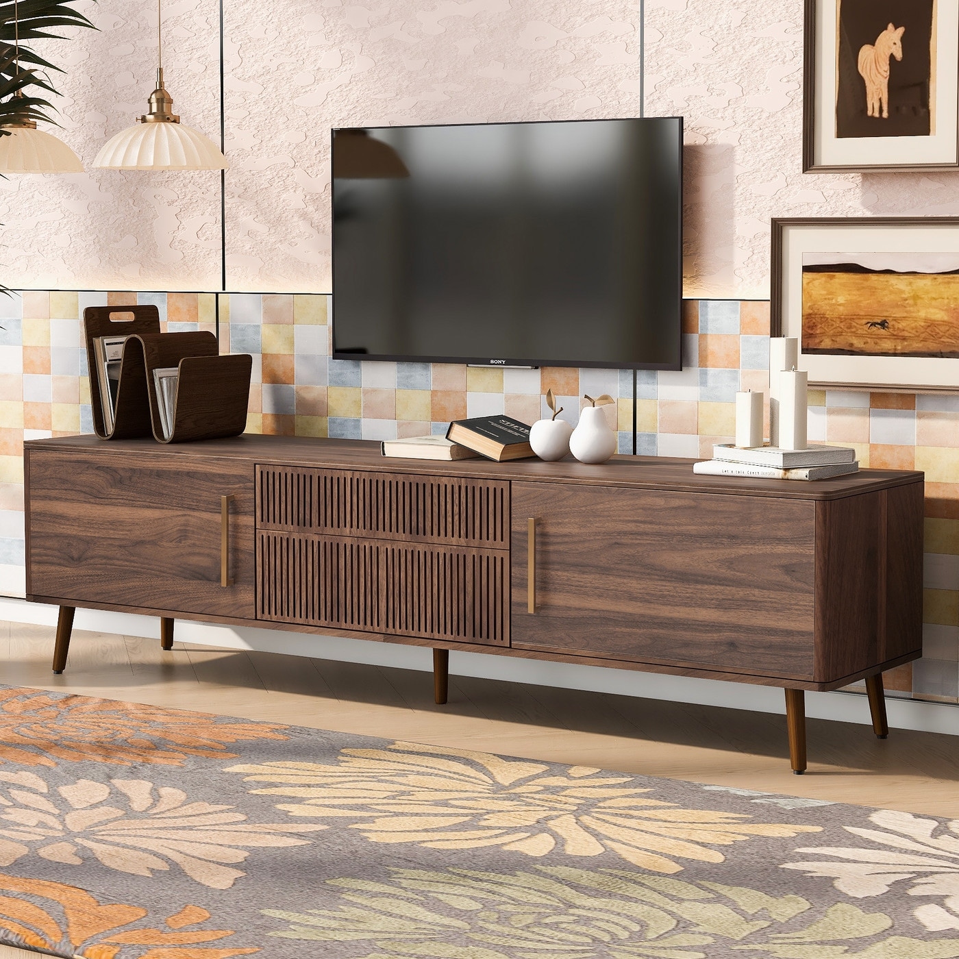 70 in with Storage TV Stand for TVs up to 80 in - n/a