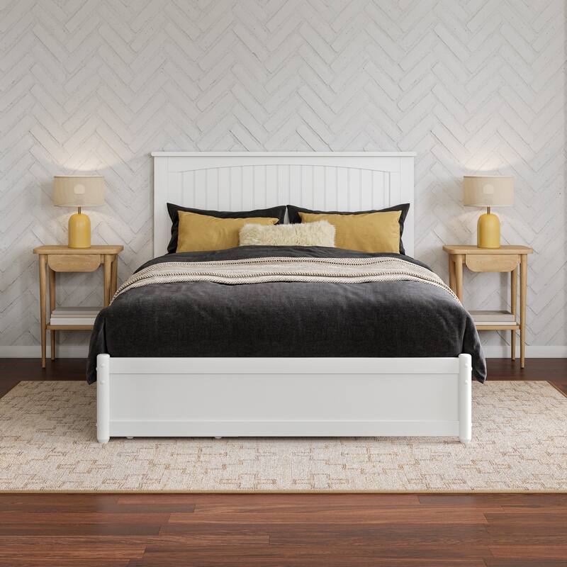 Malta Platform Bed with Panel Footboard and Storage Drawers