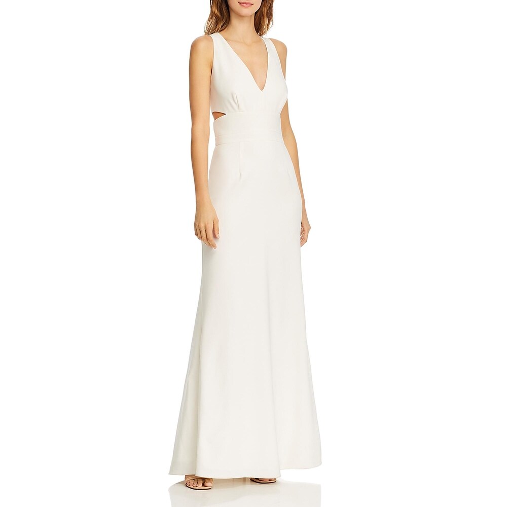 Laundry by Shelli Segal Womens Cut-Out Halter Evening Dress Gown BHFO 7779