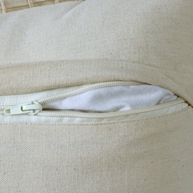 Sevita Guapo Casual Solid Stitched Edge Cotton Throw Pillow