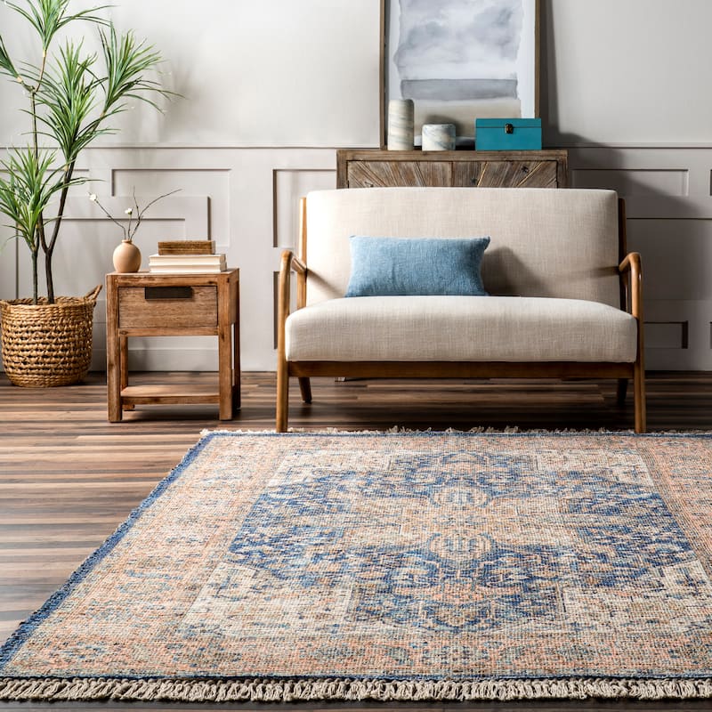 Lennox Persian Medallion Tassel Area Rug