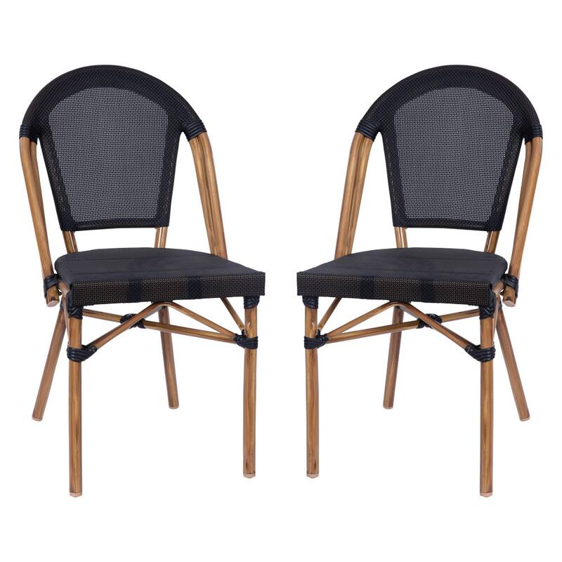 Stacking Bistro Chair with Metal Frame