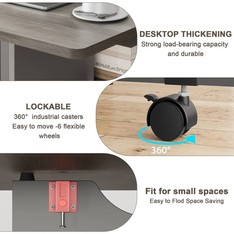 Folding Dining Table with 2 Tier Storage