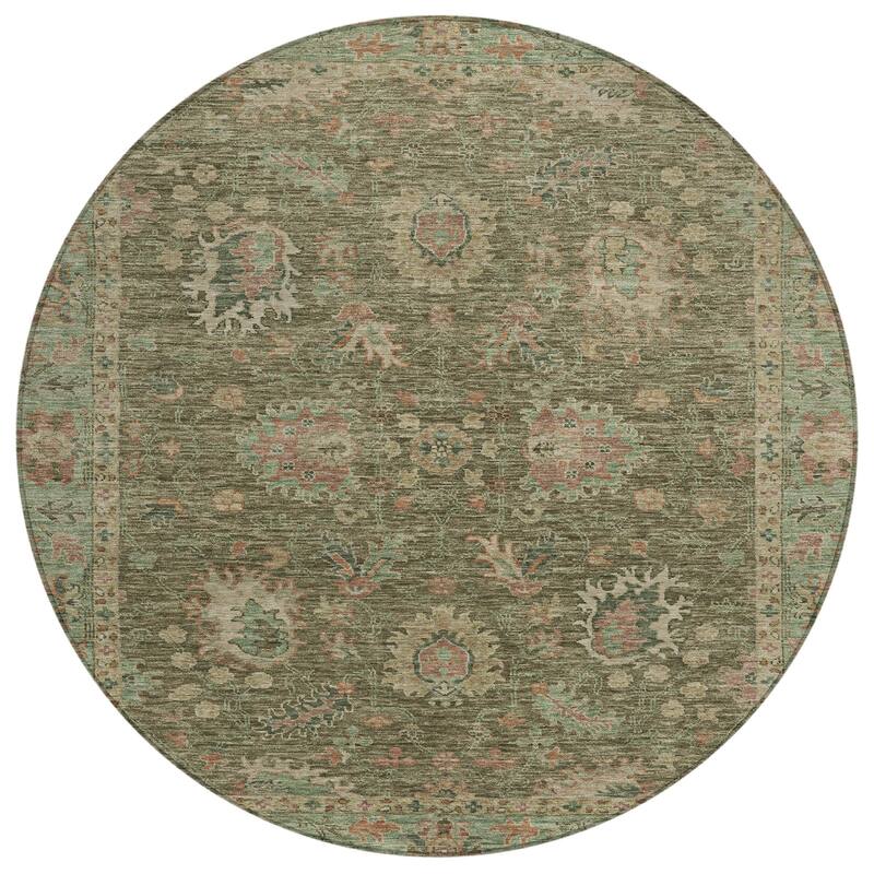 HomeRoots Floral Traditional Rectangle Outdoor Rug