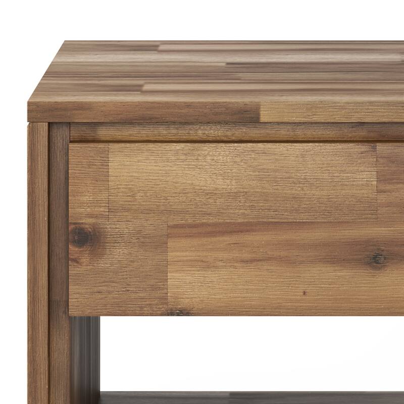WYNDENHALL Mitchell SOLID WOOD / Metal 22 inch wide Square Modern Industrial End Table - 22 W x 22 D x 22 H