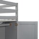 preview thumbnail 10 of 10, Wood Twin Size Loft Bed with Built-in Storage Wardrobe and 2 Windows