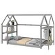 preview thumbnail 38 of 47, House Bed Frame Twin Size, Metal Platform Bed Floor Bed for Kids
