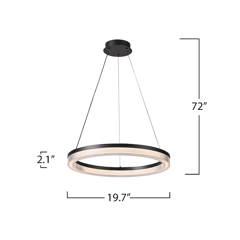 Artcraft Ari Integrated LED Pendant - Black Finish