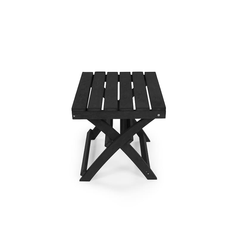 Santorini Fully Assembled All-Weather Recycled HDPE Outdoor Folding Side Table