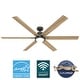 preview thumbnail 2 of 18, Hunter Wi-Fi Gravity Windmill Ceiling Fan w/LED Light Kit and Handheld Remote - Rustic, Transitional - SMART FAN! ENERGY STAR!