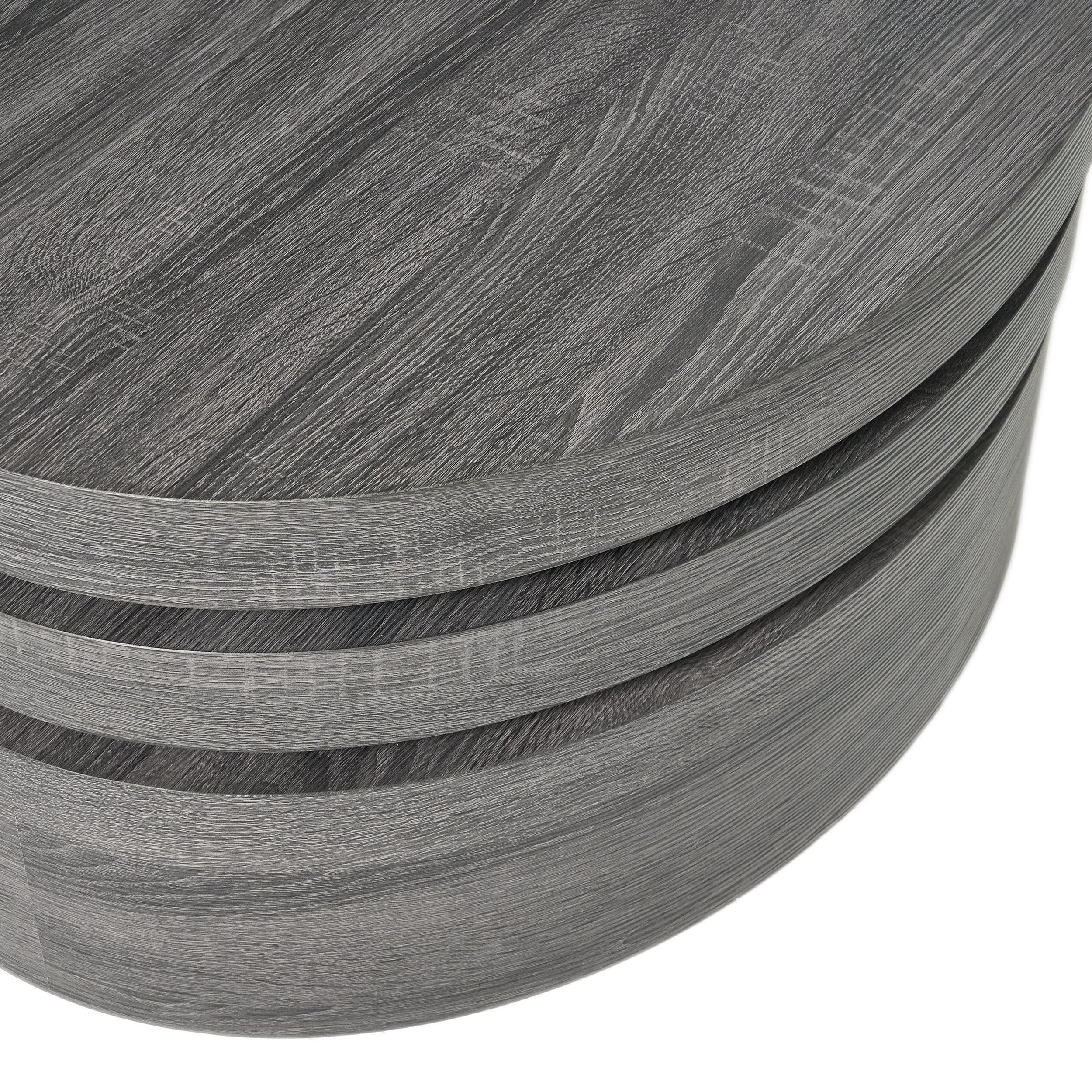 Carson oval mod rotating wood coffee table deals by christopher knight home