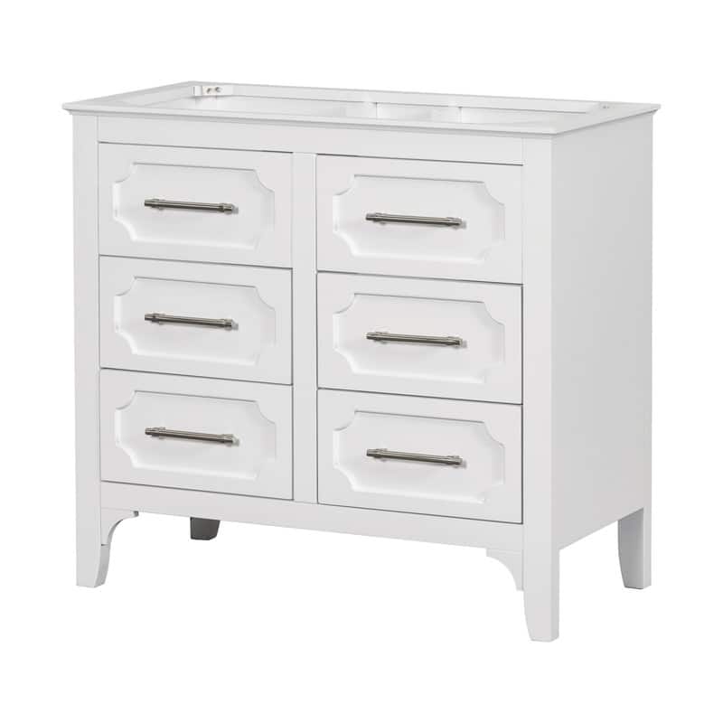 36" Bathroom Vanity without Sink ,Four Drawers, Bathroom Storage Cabinet