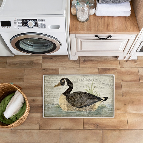 Stupell French Fowl Vintage Motif Bath Mat Design By Suzanne