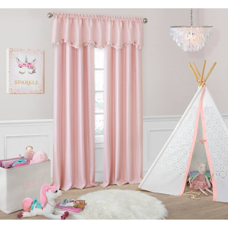 Adaline Nursery and Kids Ruffled Window Valance - 52" w x 15" l