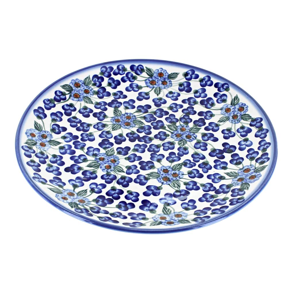Blue Rose Polish Pottery WR Unikat Dinner Plate